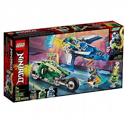 Brinquedo - LEGO Ninjago - Os Veiculos de Corrida do Jay e do Lloyd - 71709