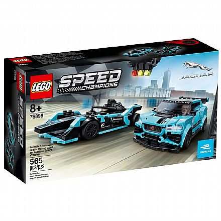 Brinquedo - LEGO Speed Champions - Formula E Panasonic Jaguar Racing GEN2 car E Jaguar I-PACE eTROPH - 76898