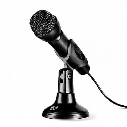 Acessorios de som - Microfone Dinâmico NOX KROM - Cabo 1,5m - P2 - Perfeito para streaming, podcasting, live etc - NXKROMKYP
