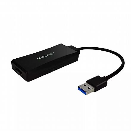 Cabo & Adaptador - Adaptador Conversor USB para HDMI - Multilaser WI347