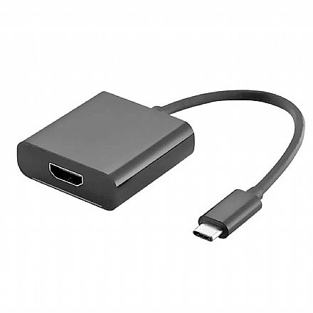 Cabo & Adaptador - Adaptador Conversor USB-C para HDMI - 4K - USB-C - Multilaser WI373