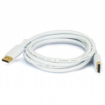 Cabo & Adaptador - Cabo DisplayPort 1.2 - 5 metros - Branco - Chip SCE 018-7495