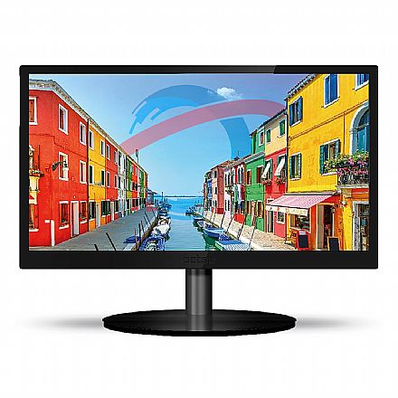 Monitor - Monitor 23.6" PCTop Slim MLP236HDMI - Full HD - 60Hz - 5ms - Suporte Vesa - HDMI/VGA