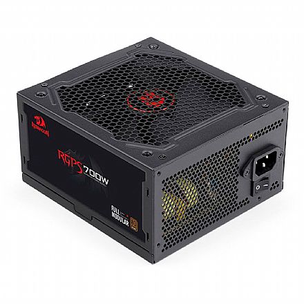 Fonte - Fonte 700W Redragon RGPS-700W - PFC Ativo - Eficiência 85% - 80 Plus Bronze - Full Modular - GC-PS005