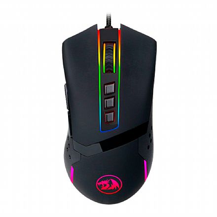 Mouse - Mouse Gamer Redragon Octopus - 10000dpi - 7 Botões Programáveis - LED RGB - M712-RGB