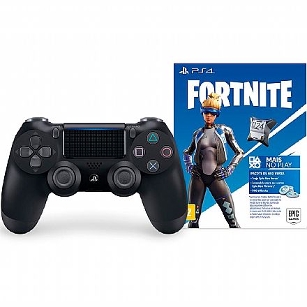 Joystick & Volante - Controle Gamepad Sony Dual Shock para PS4 - Sem Fio + Voucher Fortnite - CUH-ZCT2U