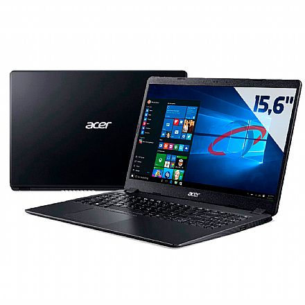 Notebook - Notebook Acer Aspire A315-54-53WJ - Tela 15.6", Intel i5 10210U, 4GB, SSD 120GB + HD 1TB, Windows 10