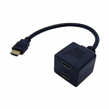 Cabo & Adaptador - Cabo Y Adaptador Duplicador - HDMI Macho para 2 saídas Fêmea