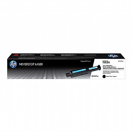 Toner - Recarga para HP Neverstop - Toner HP 103A Preto - W1103A - Para 1000A / 1000W / 1200A / 1200W