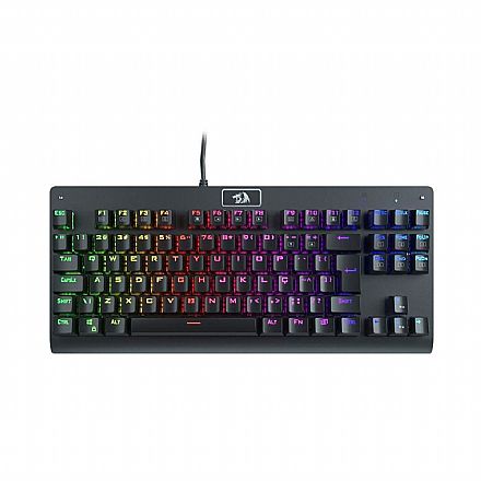 Teclado - Teclado Mecânico Gamer Redragon Dark Avenger - RGB - Switch Outemu Red - ABNT2 - K568RGB-2 RED