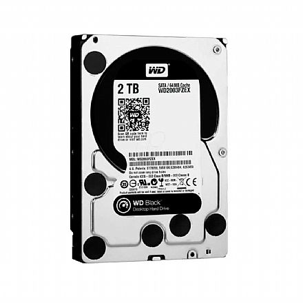 HD (Disco Rígido) - HD 2TB SATA - 7200RPM - 64MB Cache - Western Digital Black - WD2003FZEX