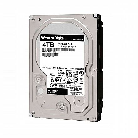 HD (Disco Rígido) - HD 4TB SATA - 7200RPM - 256MB Cache - Western Digital Black - WD4005FZBX