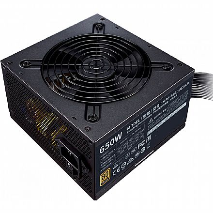 Fonte - Fonte 650W Cooler Master MWE - PFC Ativo - Eficiência 85% - 80 PLUS® Bronze - MPE-6501-ACAAB-BR