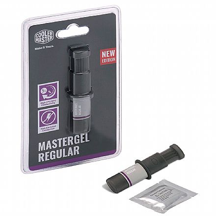 Pasta térmica - Pasta Térmica Cooler Master MasterGel Regular - Seringa 1,5ml - 5 W/m-K - MGX-ZOSG-N15M-R2