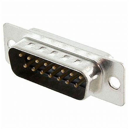 Cabo & Adaptador - Conector VGA DB15 Macho - 180º - para soldar fio