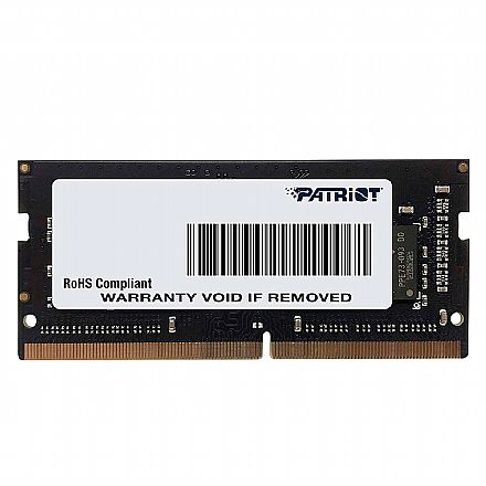 Memória para Notebook - Memória SODIMM 8GB DDR4 2666MHz Patriot - para Notebook - PSD48G266681S