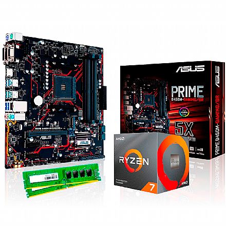 Kit Upgrade - Kit Upgrade AMD Ryzen™ 7 3800X + Asus Prime B450M GAMING/BR + Memória 8GB DDR4