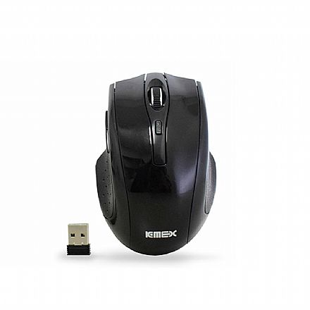 Mouse - Mouse Gamer sem Fio K-Mex MAC233 - 1600dpi - 6 Botões - Preto