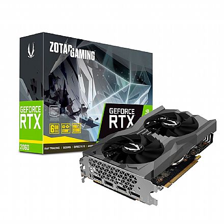 Placa de Vídeo - GeForce RTX 2060 6GB GDDR6 192bits - Zotac ZT-T20600H-10M