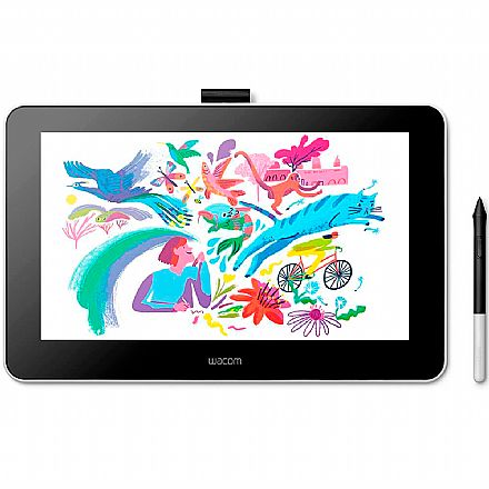 Mesa Digitalizadora - Mesa Digitalizadora Wacom One Creative Pen - Display Interativo Full HD 13.3" - 2540 LPI - HDMI, USB - DTC133W0A1