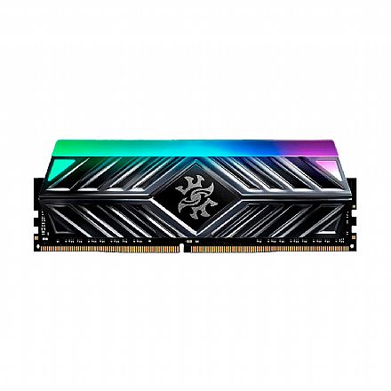 Memória para Desktop - Memória 8GB DDR4 3600MHz Adata XPG Spectrix D41 RGB - CL18 - Cinza - AX4U360038G18A-ST41
