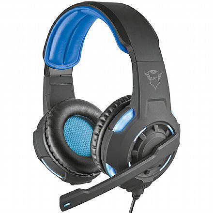 Fone de Ouvido - Headset Gamer Trust GXT 350 Radius 7.1 Surround - LED - Conector USB - com Controle de Volume - Compatível com PC / PS5 / PS4 - 22052