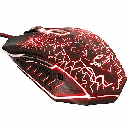 Mouse - Mouse Gamer Trust GXT Izza - LED RGB - 2400dpi - 6 Botões - 21683