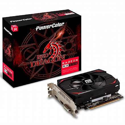 Placa de Vídeo - AMD Radeon RX 550 4GB GDDR5 128bits - PowerColor AXRX 550 4GBD5-DH