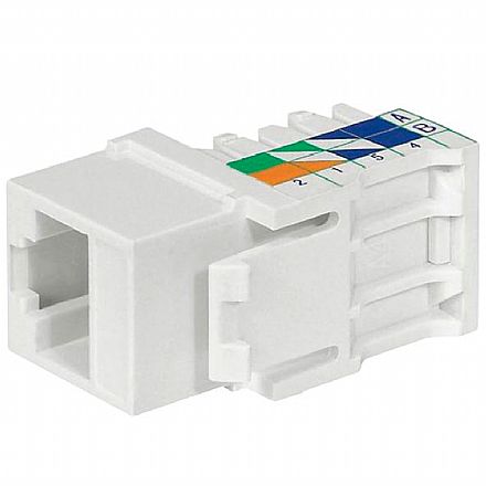 Acessórios para rede - Conector Fêmea RJ45 - Cat 5e - Keystone - Legrand Linkeo - Branco - 632703