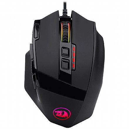 Mouse - Mouse Gamer Redragon Sniper - 12400dpi - 9 Botões Programáveis - M801-RGB