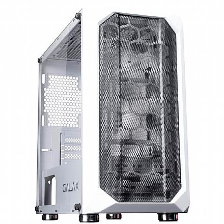 Gabinete - Gabinete Gamer Galax Nebulosa GX700-WH - Janela Lateral de Vidro - Mid Tower - Branco