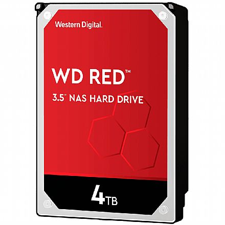 HD (Disco Rígido) - HD 4TB NAS SATA - 5400RPM - 256MB Cache - Western Digital RED - WD40EFAX