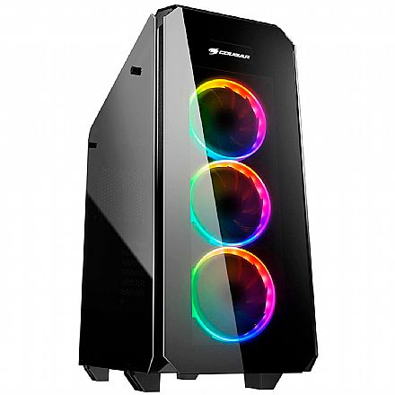 Gabinete Gamer Cougar Puritas 11299-2 - RGB - Lateral e Frontal em Vidro - Mid Tower - Preto Gabinete - Gabinete Gamer Cougar Puritas 11299-2 - RGB - Lateral e Frontal em Vidro - Mid Tower - Preto