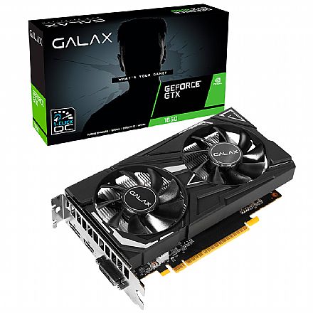 Placa de Vídeo - GeForce GTX 1650 4GB GDDR6 128bits - EX - 1-Click OC Edition - Galax 65SQL8DS66E6