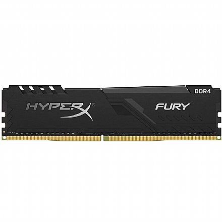 Memória para Desktop - Memória 8GB DDR4 2666MHz HyperX Fury - CL16 - Preto - HX426C16FB3/8
