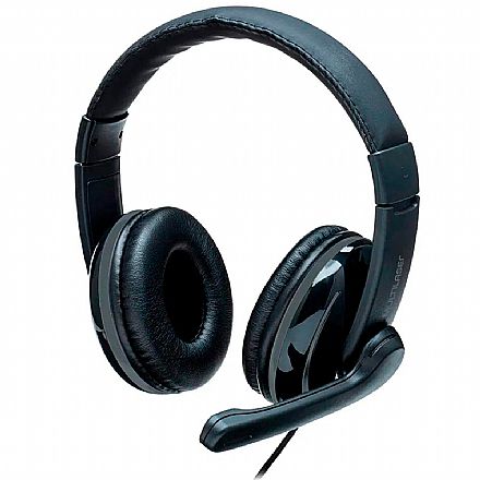 Fone de Ouvido - Headset Multilaser PRO PH316 - Microfone - Conector P2 / P3 - Preto