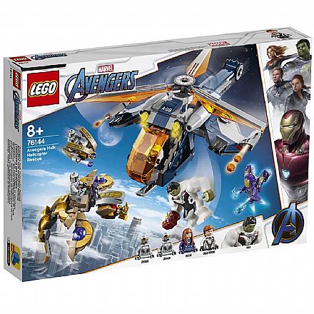 Brinquedo - LEGO Super Heroes Marvel - Resgate de Helicóptero dos Vingadores Hulk - 76144