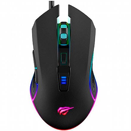 Mouse - Mouse Gamer Havit MS1018 - 3200DPI - 6 Botões - RGB - HV-MS1018 - Open box