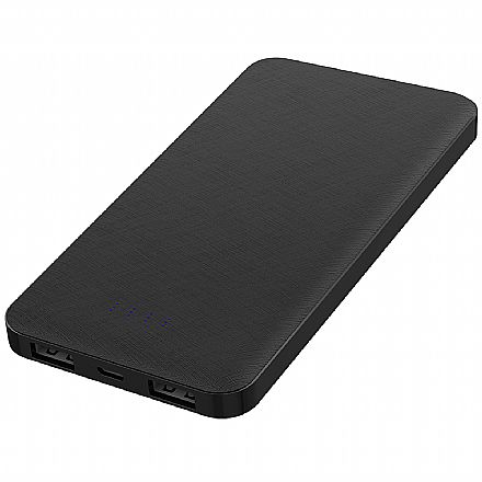 Carregadores - Power Bank Carregador Portátil Multilaser Concept CB143 - Bateria Externa 10.000mAh - USB - para Smartphones, Tablets - Preto