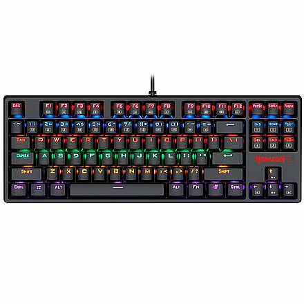 Teclado - Teclado Mecânico Gamer Redragon Daksa - ABNT2 - LED RGB - Switch Outemu MK2 Azul - K576R