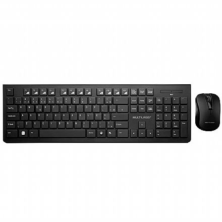 Kit Teclado e Mouse - Kit Teclado e Mouse sem Fio Multilaser TC251 - USB - ABNT2 - 1200dpi