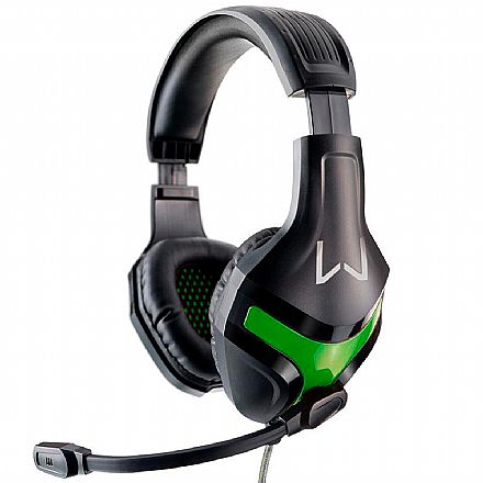Fone de Ouvido - Headset Gamer Warrior Harve PH298 - Com Microfone - Conector P2 - Verde