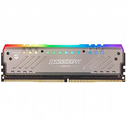 Memória para Desktop - Memória 8GB DDR4 3000MHz Crucial Ballistix Tactical Tracer - RGB - CL16 - BLT8G4D30AET4K