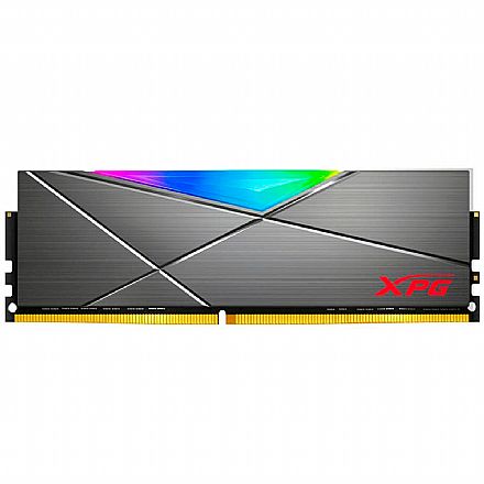Memória para Desktop - Memória 8GB DDR4 3000MHz Adata XPG Spectrix D50 - RGB - CL16 - AX4U300038G16A-ST50