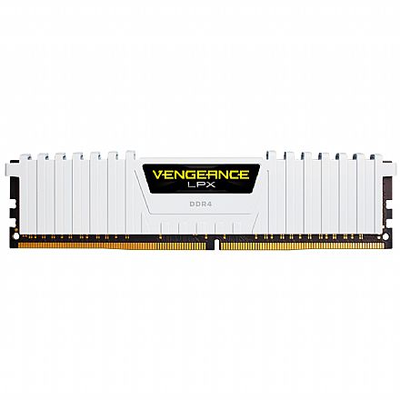 Memória para Desktop - Memória 16GB DDR4 2666MHz Corsair Vengeance LPX - C16 - CMK64GX4M4A2666C16W