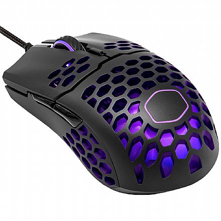 Mouse - Mouse Gamer Cooler Master MM711 - LED RGB - 16000dpi - 6 Botões - Preto - MM-711-KKOL1