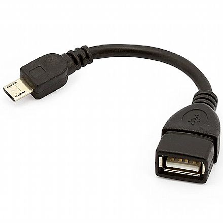 Cabo & Adaptador - Cabo OTG Adaptador Conversor USB Mobile para USB Fêmea - 17 cm - 018-0112