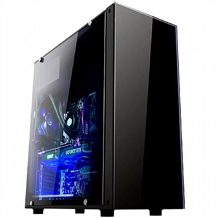 Gabinete - Gabinete Gamer BPC-330ATX - Frontal em Vidro Temperado - Preto