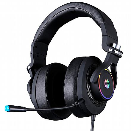 Fone de Ouvido - Headset Gamer HP H500GS - 7.1 Surround - LED RGB - Drivers 50mm - Conector USB
