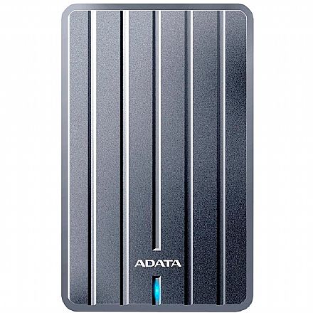 HD Externo - HD Externo 1TB Portátil Adata HC660 - Ultra Slim - USB 3.2 - Cinza - AHC660-1TU31-CGY